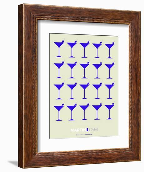 Martini Lover Blue-NaxArt-Framed Art Print