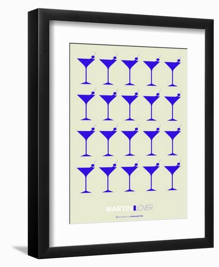 Martini Lover Blue-NaxArt-Framed Art Print