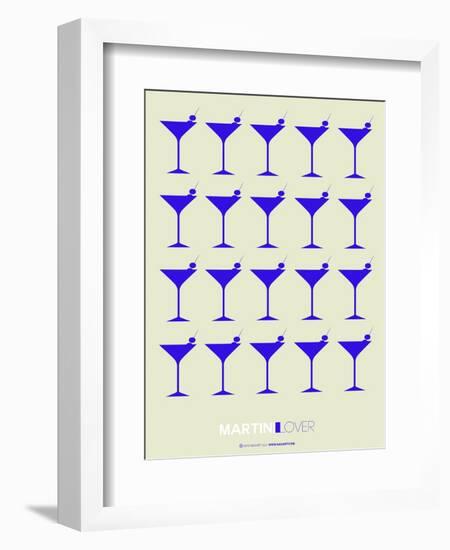 Martini Lover Blue-NaxArt-Framed Art Print