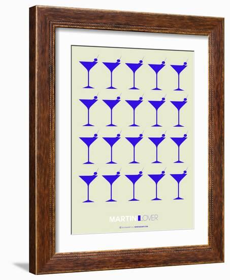 Martini Lover Blue-NaxArt-Framed Art Print