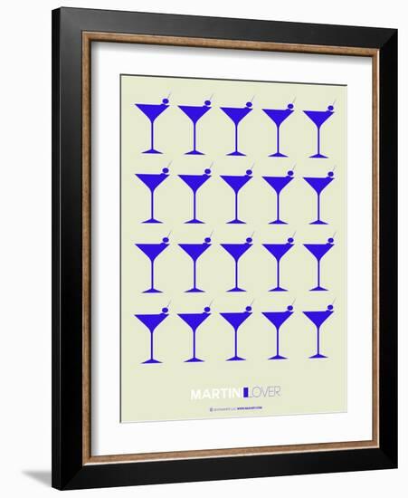 Martini Lover Blue-NaxArt-Framed Art Print