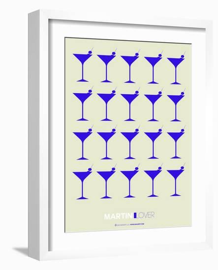 Martini Lover Blue-NaxArt-Framed Art Print