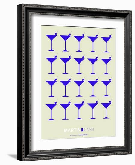 Martini Lover Blue-NaxArt-Framed Art Print