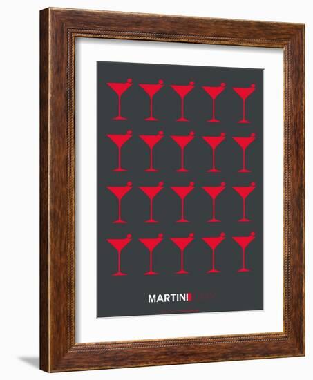 Martini Lover Red-NaxArt-Framed Art Print