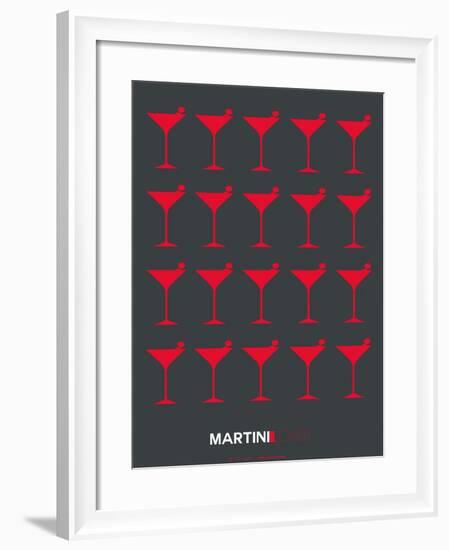 Martini Lover Red-NaxArt-Framed Art Print