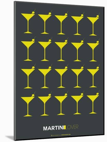 Martini Lover Yellow-NaxArt-Mounted Art Print