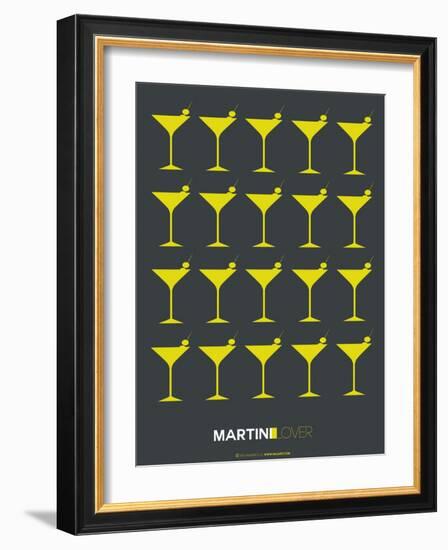 Martini Lover Yellow-NaxArt-Framed Art Print