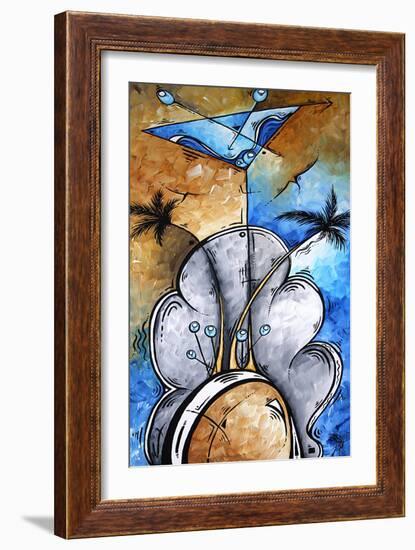 Martini On The Beach-Megan Aroon Duncanson-Framed Art Print