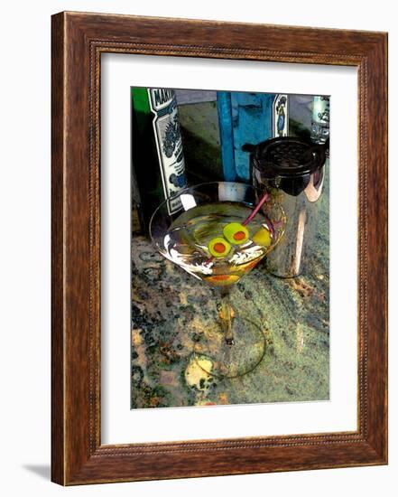 Martini on the Marble Table-Steve Ash-Framed Giclee Print