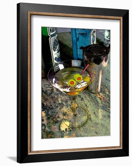 Martini on the Marble Table-Steve Ash-Framed Giclee Print