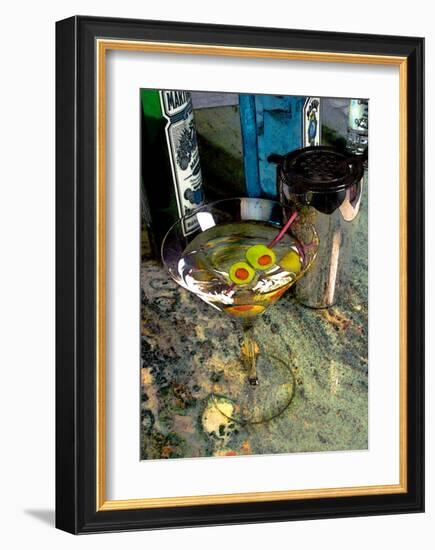 Martini on the Marble Table-Steve Ash-Framed Giclee Print