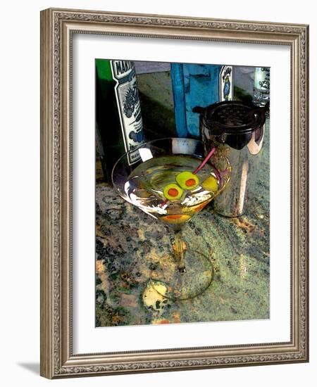 Martini on the Marble Table-Steve Ash-Framed Giclee Print