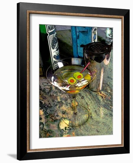 Martini on the Marble Table-Steve Ash-Framed Giclee Print