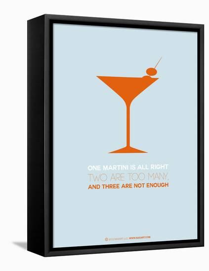 Martini Poster Orange-NaxArt-Framed Stretched Canvas