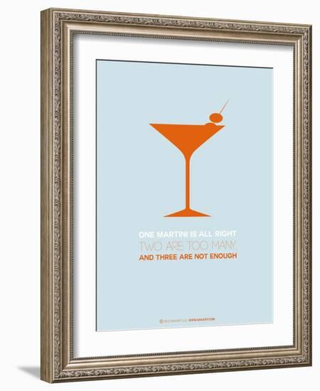 Martini Poster Orange-NaxArt-Framed Art Print