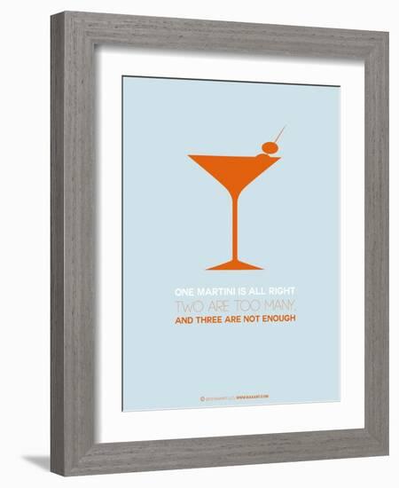 Martini Poster Orange-NaxArt-Framed Art Print