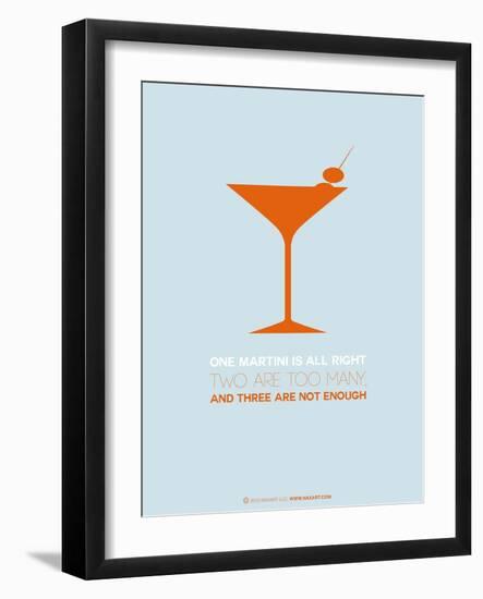 Martini Poster Orange-NaxArt-Framed Art Print