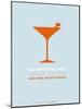 Martini Poster Orange-NaxArt-Mounted Art Print