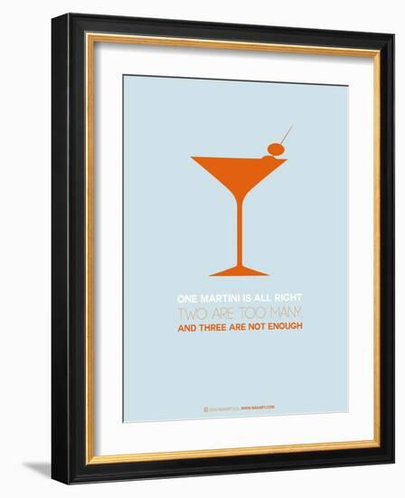 Martini Poster Orange-NaxArt-Framed Art Print