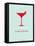 Martini Poster Red-NaxArt-Framed Stretched Canvas