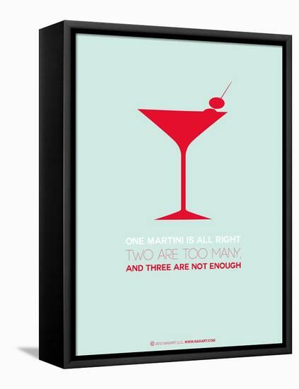 Martini Poster Red-NaxArt-Framed Stretched Canvas