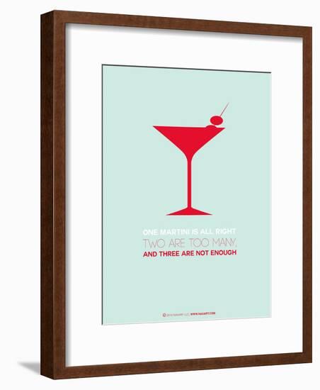 Martini Poster Red-NaxArt-Framed Art Print