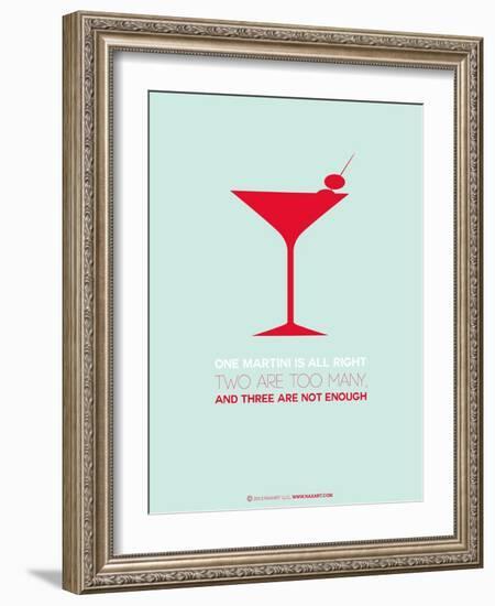 Martini Poster Red-NaxArt-Framed Art Print