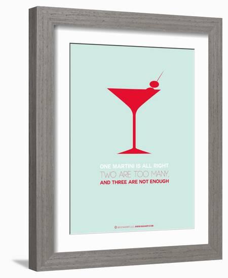 Martini Poster Red-NaxArt-Framed Art Print