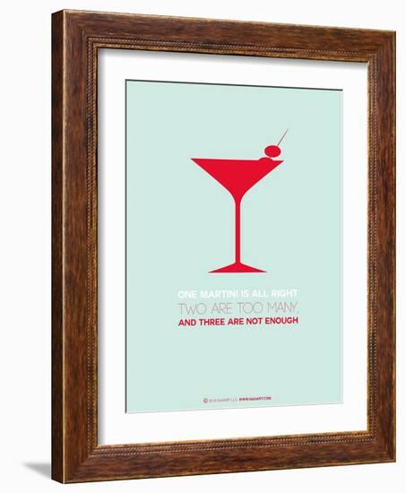 Martini Poster Red-NaxArt-Framed Art Print