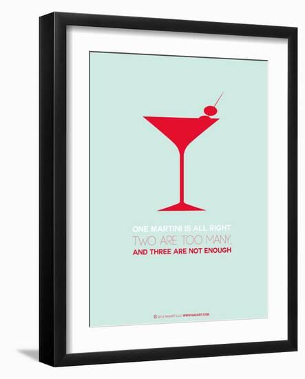 Martini Poster Red-NaxArt-Framed Art Print