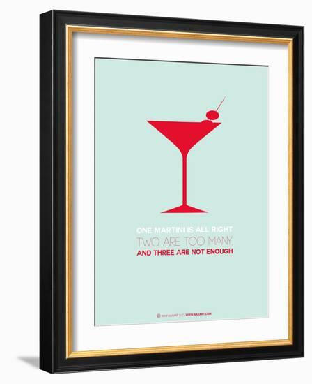 Martini Poster Red-NaxArt-Framed Art Print