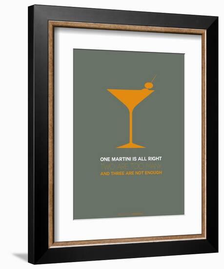 Martini Poster Yellow-NaxArt-Framed Art Print