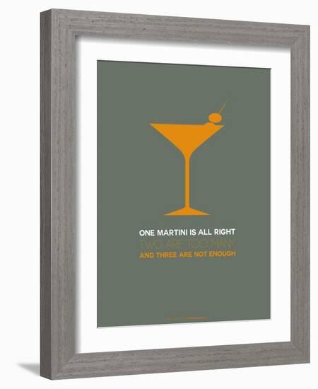 Martini Poster Yellow-NaxArt-Framed Art Print