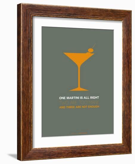 Martini Poster Yellow-NaxArt-Framed Art Print