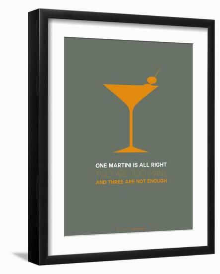 Martini Poster Yellow-NaxArt-Framed Art Print