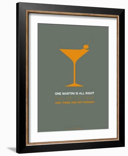 Martini Poster Yellow-NaxArt-Framed Art Print