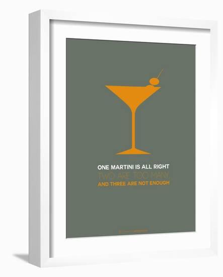 Martini Poster Yellow-NaxArt-Framed Art Print