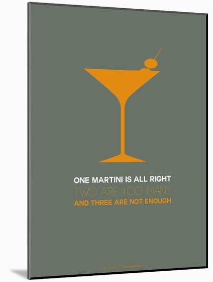 Martini Poster Yellow-NaxArt-Mounted Art Print