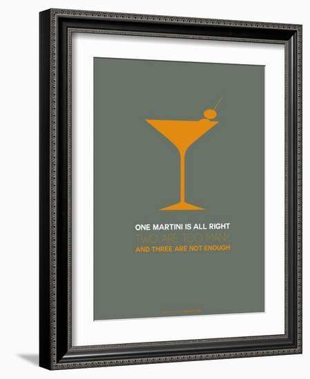 Martini Poster Yellow-NaxArt-Framed Art Print