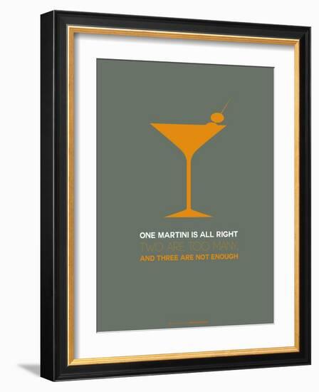 Martini Poster Yellow-NaxArt-Framed Art Print