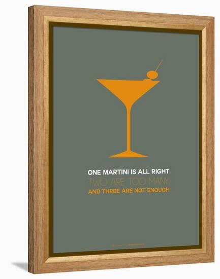 Martini Poster Yellow-NaxArt-Framed Stretched Canvas