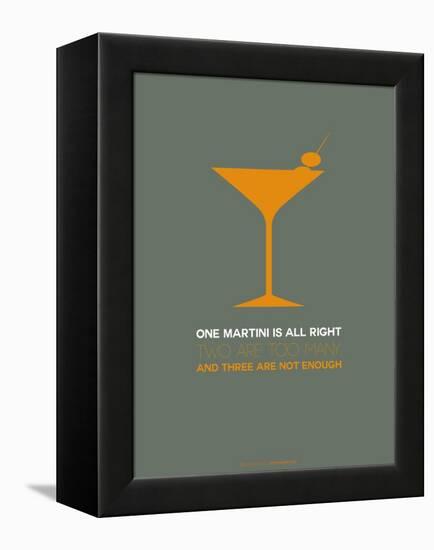 Martini Poster Yellow-NaxArt-Framed Stretched Canvas