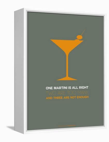 Martini Poster Yellow-NaxArt-Framed Stretched Canvas