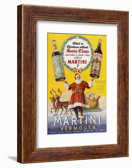 Martini Vermouth - What Is Christmas Without It?-null-Framed Photographic Print