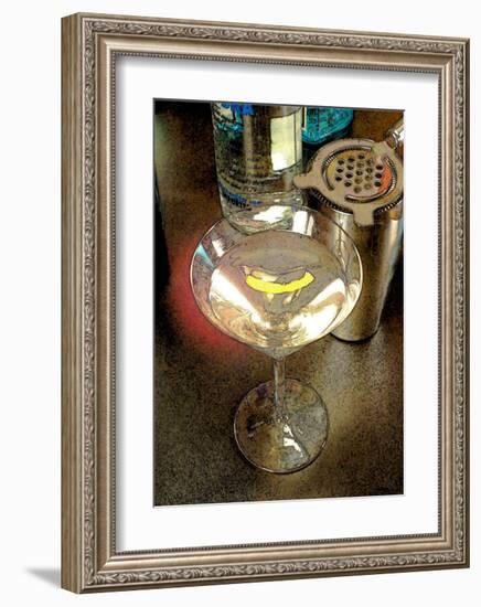 Martini with Lemon Peel-Steve Ash-Framed Giclee Print