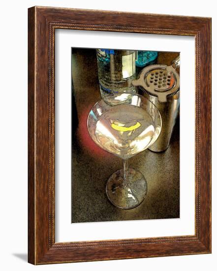 Martini with Lemon Peel-Steve Ash-Framed Giclee Print