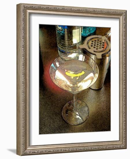 Martini with Lemon Peel-Steve Ash-Framed Giclee Print