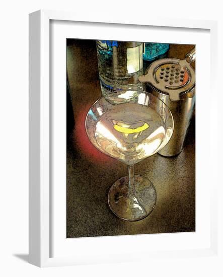 Martini with Lemon Peel-Steve Ash-Framed Giclee Print