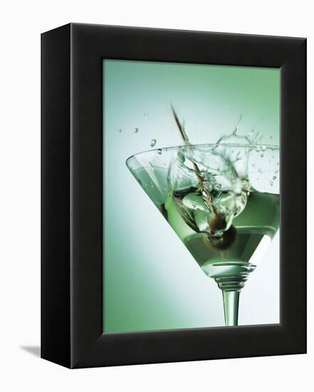 Martini with Olive Splash-Steve Lupton-Framed Premier Image Canvas