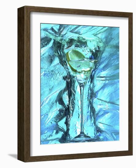 Martini with Slice of Lemon, Surrounded by Ice-Michael Meisen-Framed Photographic Print